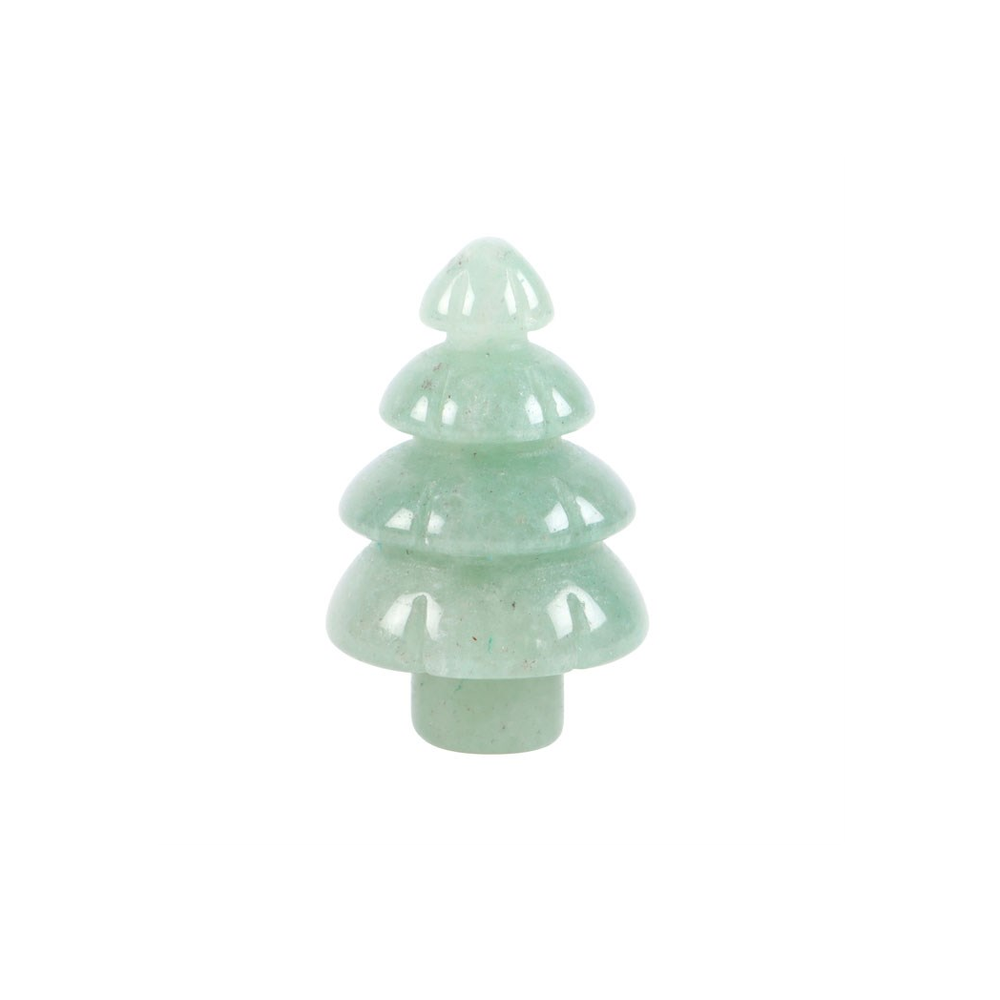 Green Aventurine Crystal Christmas Tree in a Bag - at Gift Moments