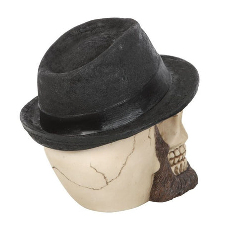 Skull Ornament with Trilby Hat - at Gift Moments