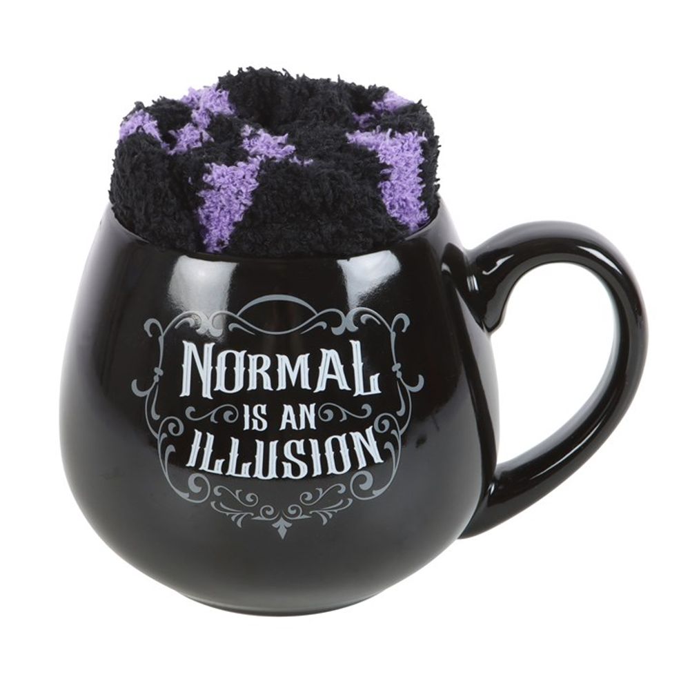 Normal is an Illusion Gothic Mug and Socks Set - Mugs at Gift Moments