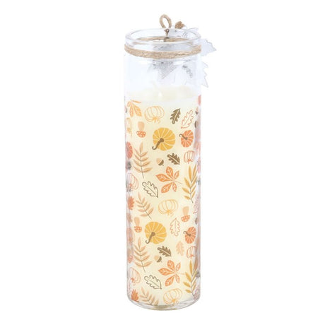 Autumn Leaves Pumpkin Spice Tube Candle - Candles at Gift Moments