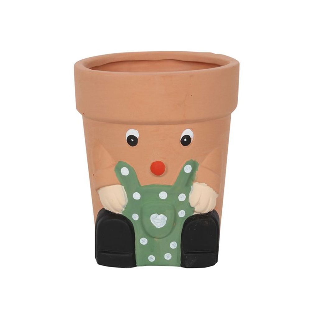 Green Pot Man Terracotta Plant Pot - Pots & Planters at Gift Moments