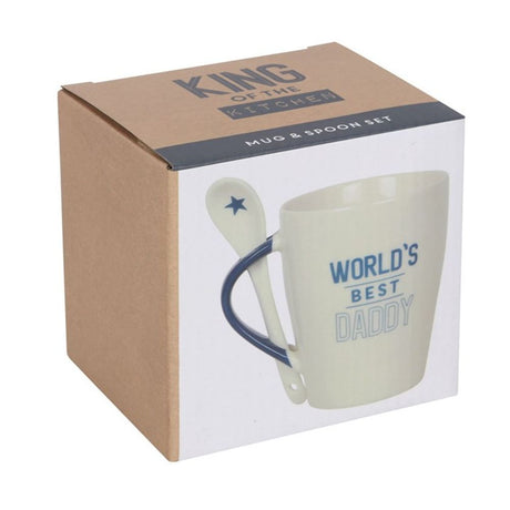 World’s Best Daddy Mug and Spoon Set: 3 - Mugs By Gift Moments