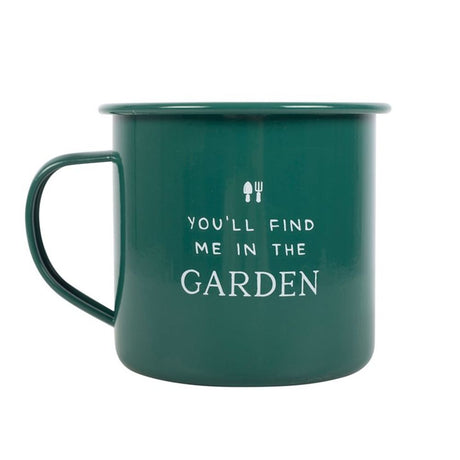 Garden Caffeine Fix Enamel Mug - Mugs at Gift Moments