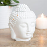 Matte White Buddha Head Oil Burner: 1 - Oil & Wax Burners By Gift Moments