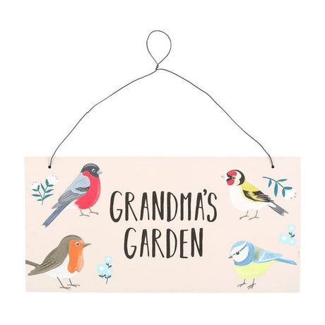 Grandma's Garden British Garden Birds Sign - Signs & Plaques at Gift Moments