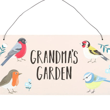 Grandma's Garden British Garden Birds Sign - Signs & Plaques at Gift Moments