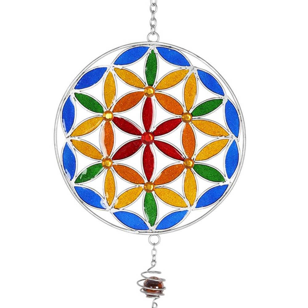 Vibrant Flower of Life Windchime - Wind Chimes at Gift Moments