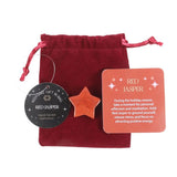 Red Jasper Star Crystal in Velvet Bag: 1 - By Gift Moments