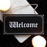 Gothic Welcome Hanging Sign - Signs & Plaques at Gift Moments