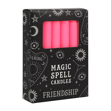 Set of 12 Pink 'Friendship' Spell Candles - Candles at Gift Moments