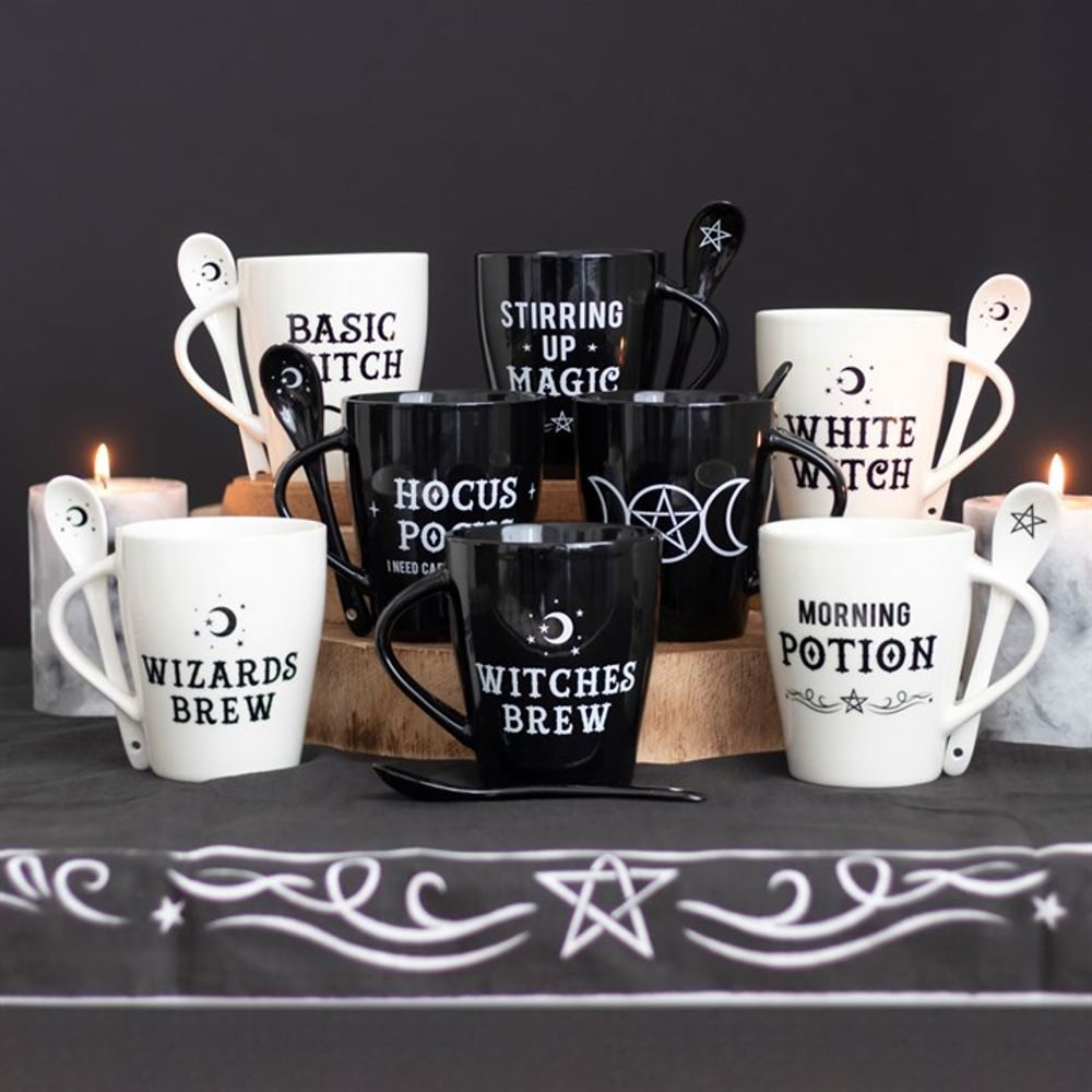 Enchanting White Witch Mug and Spoon Set - Mugs at Gift Moments