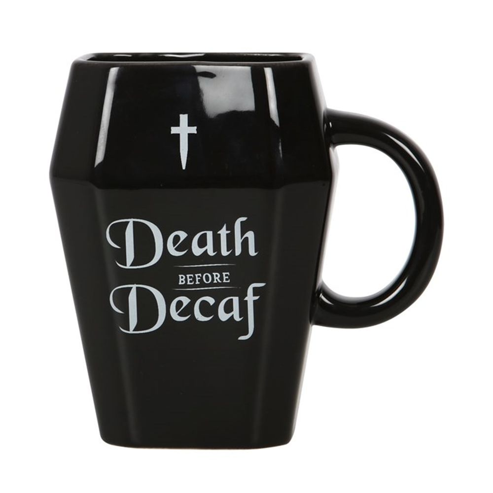 Death Before Decaf Coffin Mug - Mugs at Gift Moments