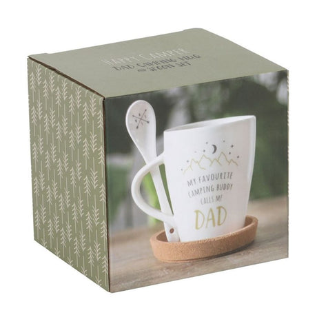 Dad Camping Buddy Mug and Spoon Set: 4 - Mugs By Gift Moments