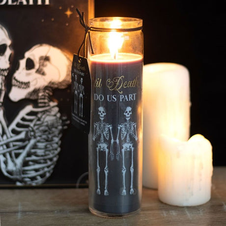 Til Death Do Us Part Amber Noir Tube Candle - Candles at Gift Moments