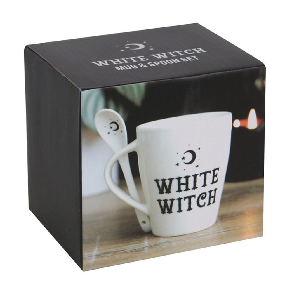 Enchanting White Witch Mug and Spoon Set - Mugs at Gift Moments