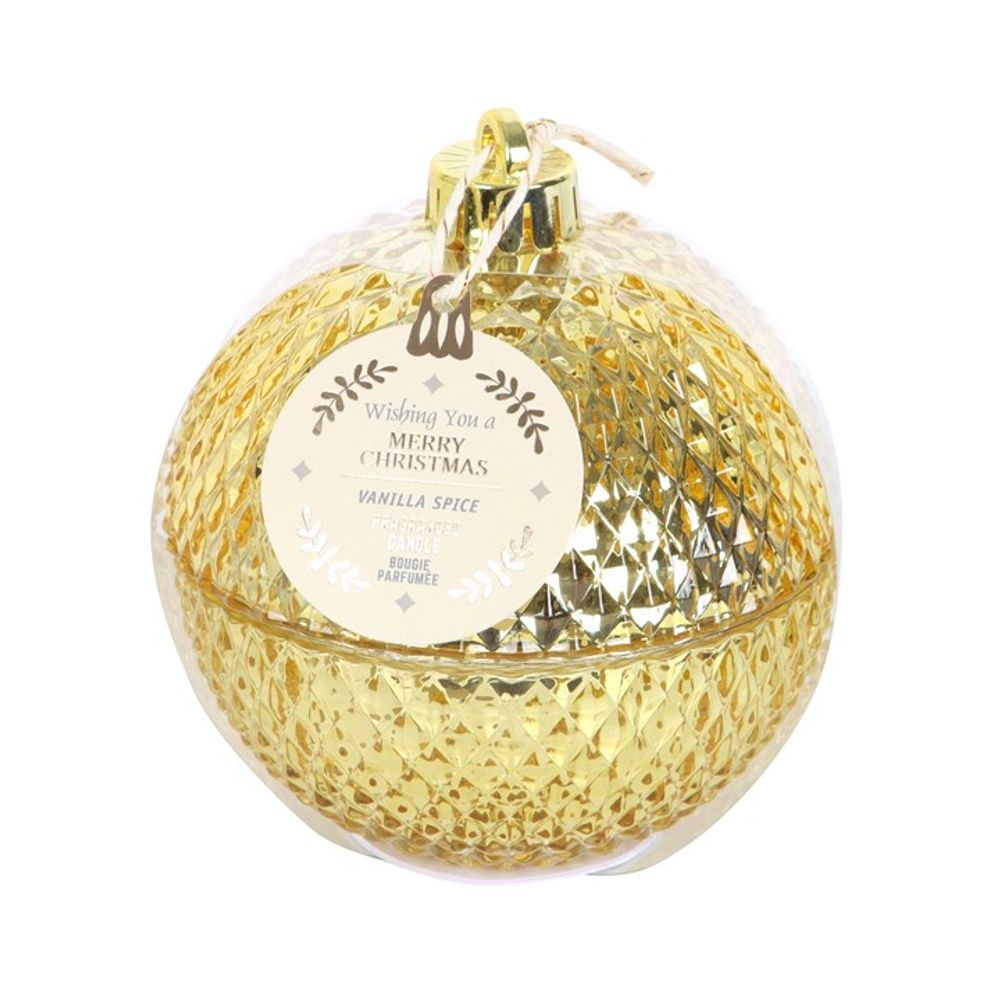 11cm Gold Bauble Candle - Candles at Gift Moments