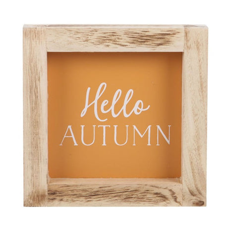 Hello Autumn Wooden Frame Sign - Signs & Plaques at Gift Moments