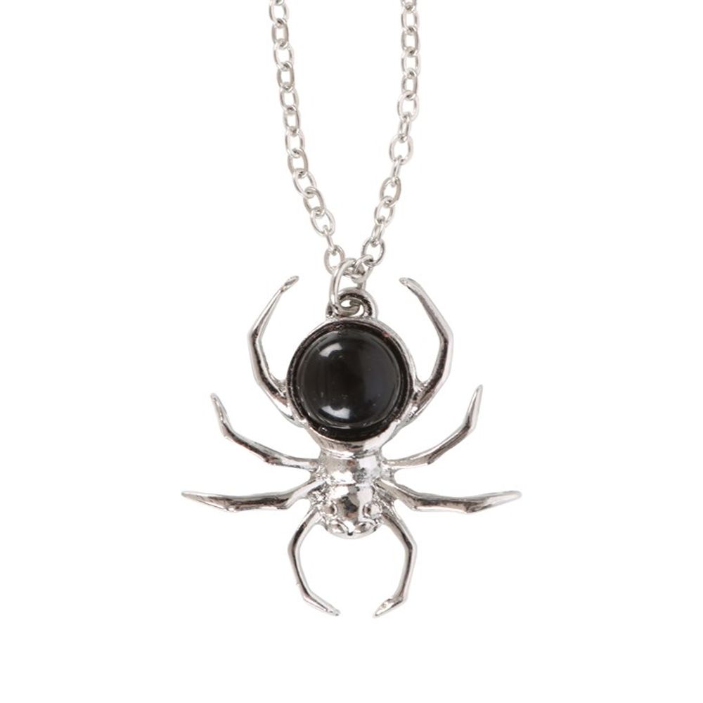 Black Obsidian Spider Pendant Necklace - Jewellery at Gift Moments