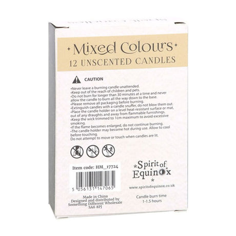 Mixed Colour Spell Candles - Pack of 12 - Candles at Gift Moments