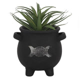 Triple Moon Cauldron Terracotta Plant Pot - Pots & Planters at Gift Moments