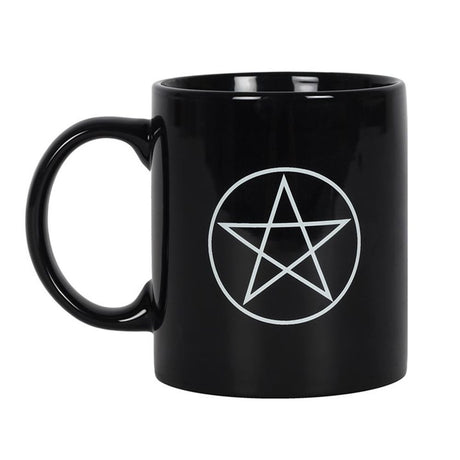 Wiccan Pentagram Black Mug - Mugs at Gift Moments