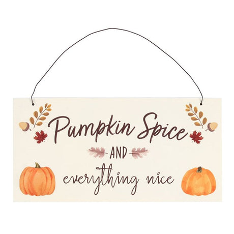 Pumpkin Spice Hanging Sign 20cm - Signs & Plaques at Gift Moments