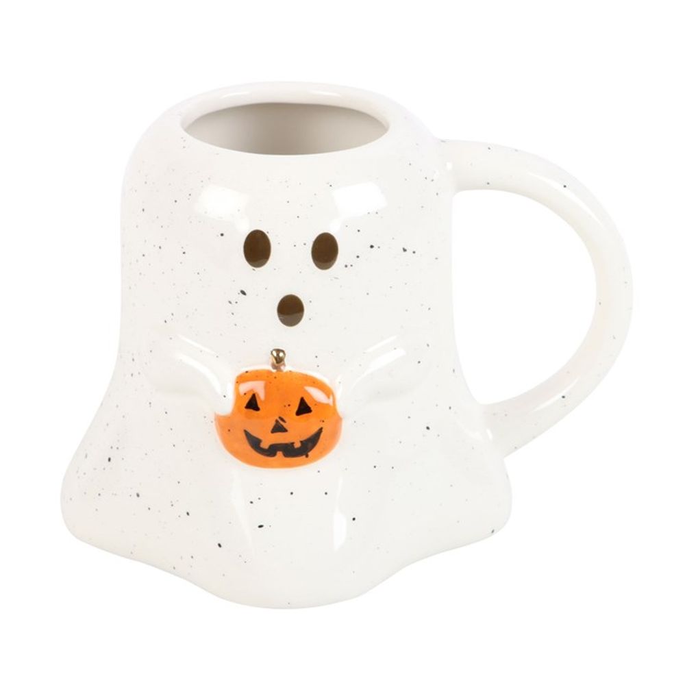 Ghost Shaped Mug with Pumpkin - Mugs at Gift Moments