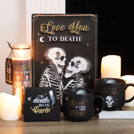 Til Death Do Us Part Amber Noir Tube Candle - Candles at Gift Moments