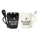 Witch and Wizard Couples Mug and Spoon Set - Mugs at Gift Moments