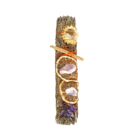 9in Ritual Wand Smudge Stick with Rosemary, Lavender, and Orange - at Gift Moments