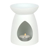 Elegant White Ceramic Buddha Face Oil Burner - Oil & Wax Burners at Gift Moments