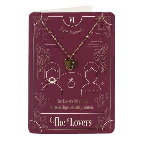 Lovers Tarot Necklace on Greeting Card - Necklaces at Gift Moments