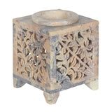 Moroccan Arch Cutout Soapstone Oil Burner - Oil & Wax Burners at Gift Moments