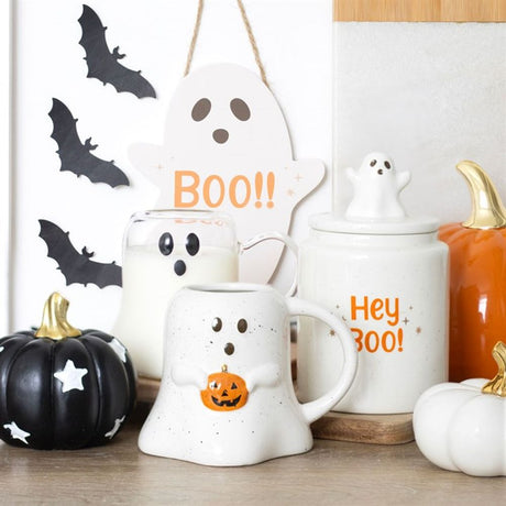 Hey Boo Ghost Storage Jar - Storage at Gift Moments