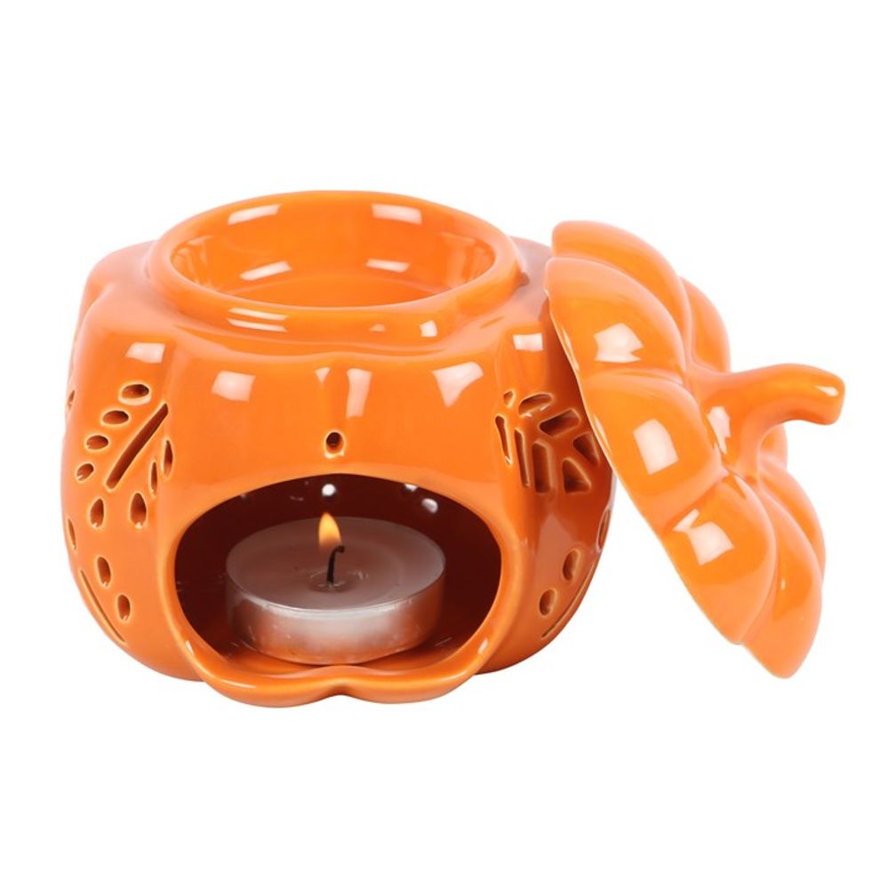 Orange Autumn Leaves Pumpkin Oil Burner - Oil & Wax Burners at Gift Moments