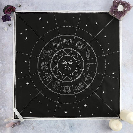 Cotton Star Sign Altar Cloth - 70x70cm Zodiac Design - at Gift Moments