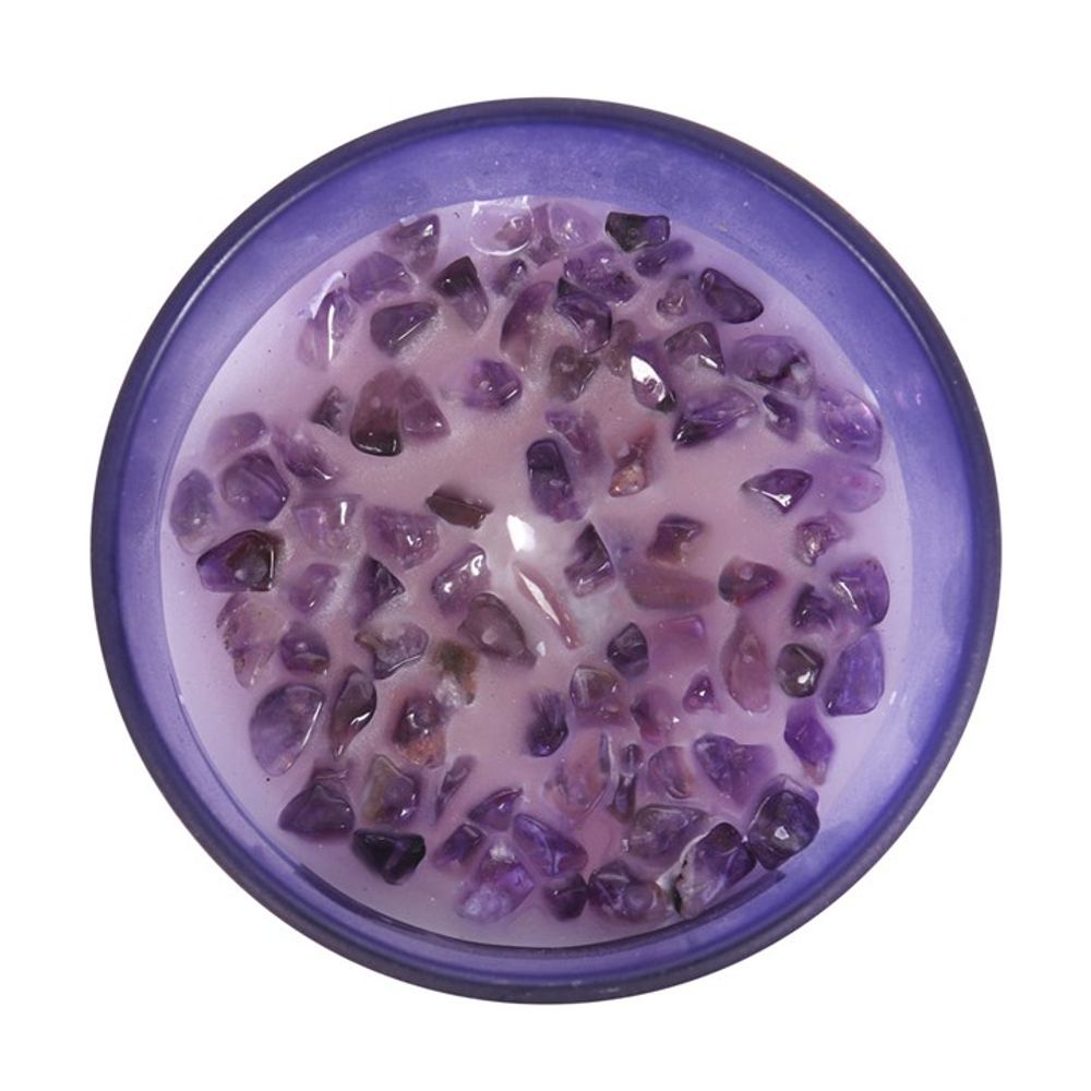 Third Eye Chakra Lavender Crystal Chip Candle - Candles at Gift Moments