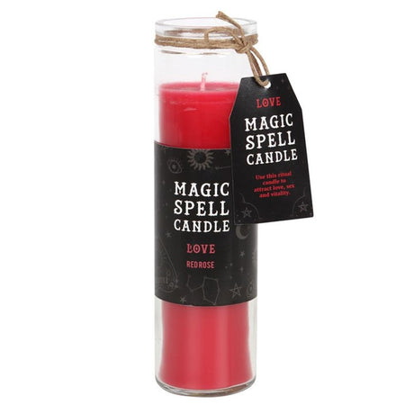 Rose 'Love' Spell Tube Candle - Candles at Gift Moments