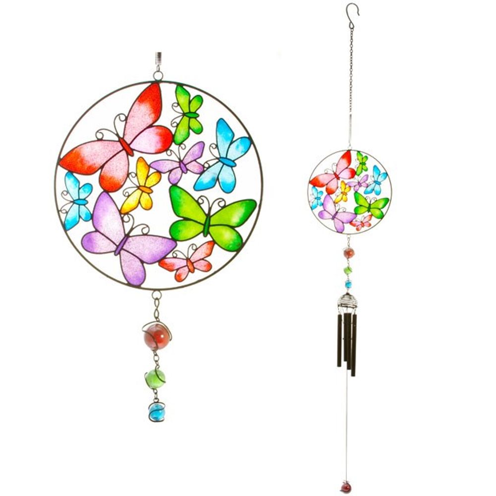 Circle Butterfly Windchime - Wind Chimes at Gift Moments