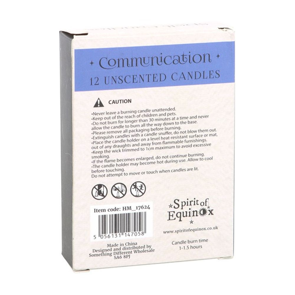 Pack of 12 Communication Spell Candles - Candles at Gift Moments