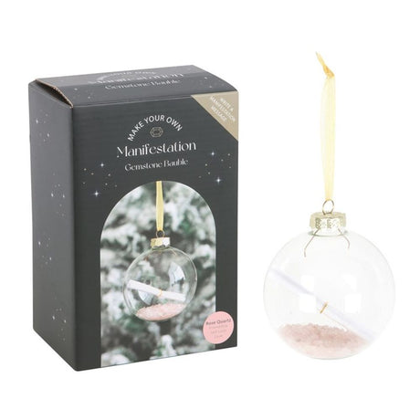 Rose Quartz Manifestation Christmas Bauble Kit - at Gift Moments