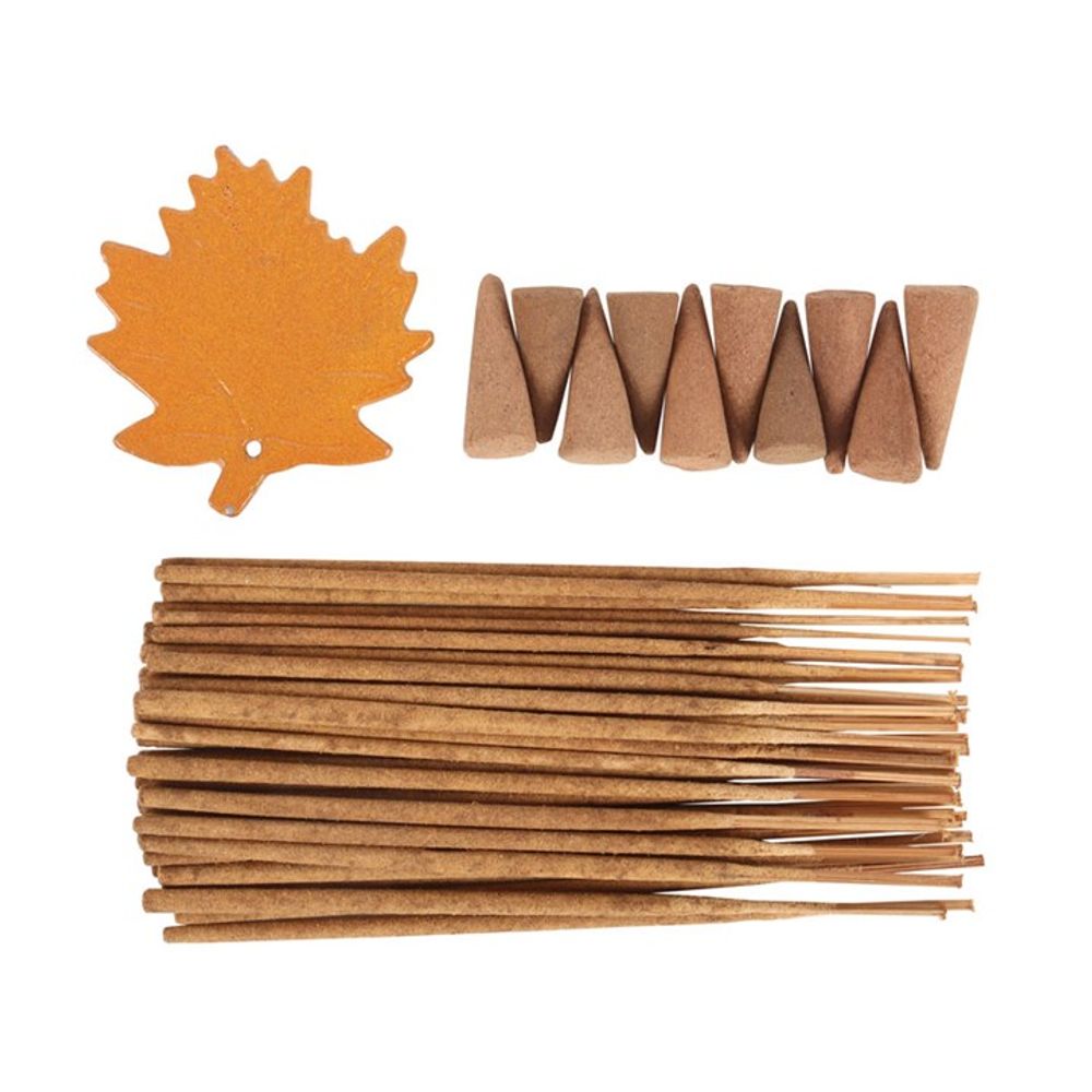 Autumn Leaf Orange & Cinnamon Incense Gift Set - Incense at Gift Moments