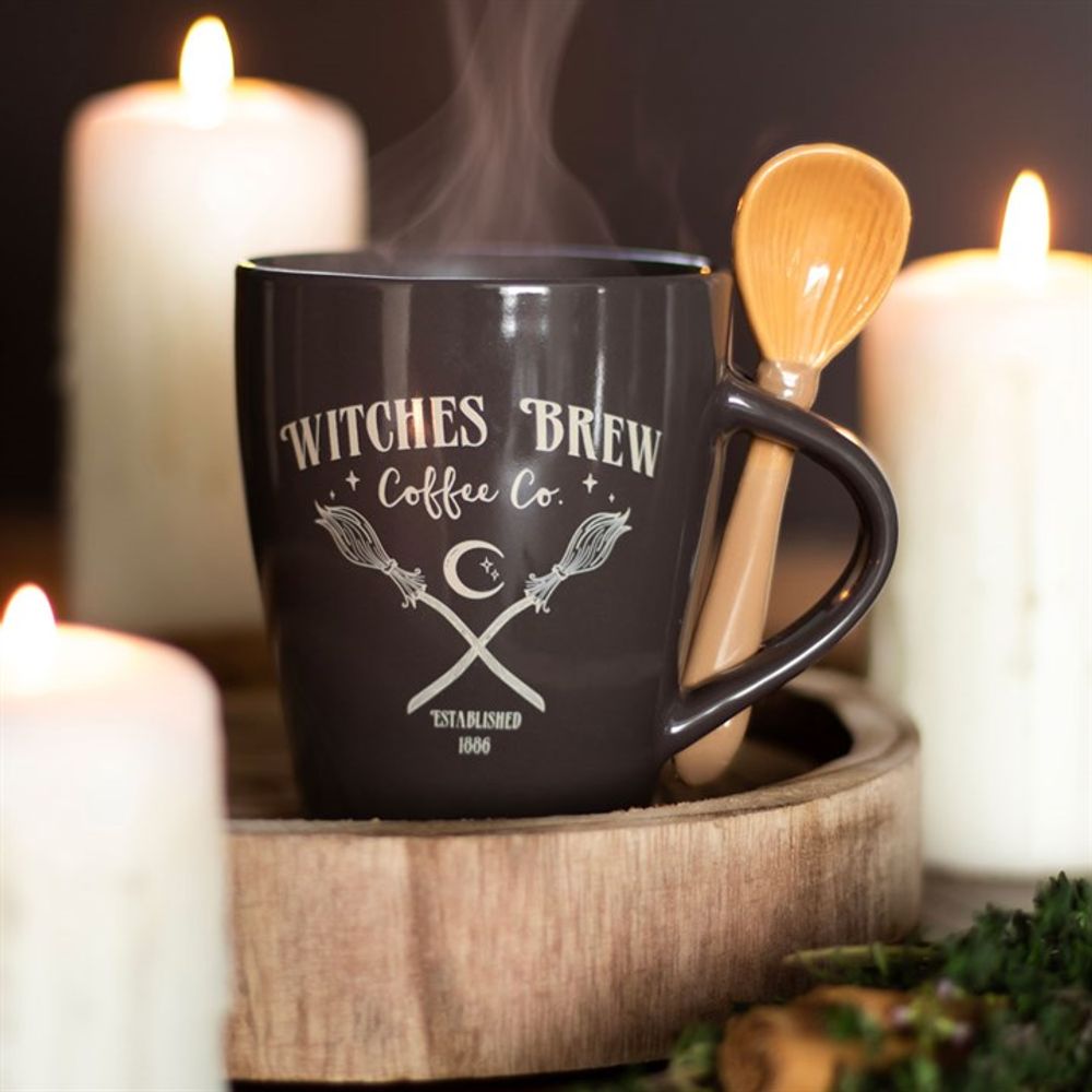 Witches Brew Coffee Co. Mug and Spoon Set - Mugs at Gift Moments