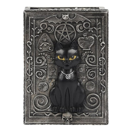 Gothic Black Cat Resin Storage Box - at Gift Moments