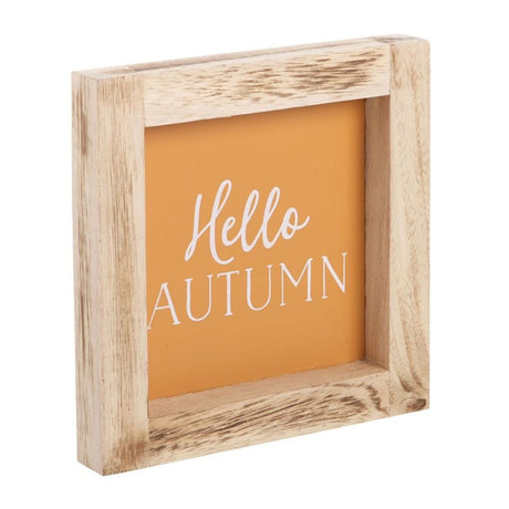 Hello Autumn Wooden Frame Sign - Signs & Plaques at Gift Moments