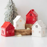 White Gingerbread House Tealight Holder - Candle Holders at Gift Moments