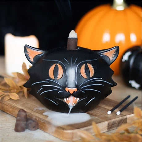 Black Cat Backflow Incense Burner - Incense Holders at Gift Moments