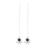 Black Obsidian Spider Threader Earrings - Jewellery at Gift Moments