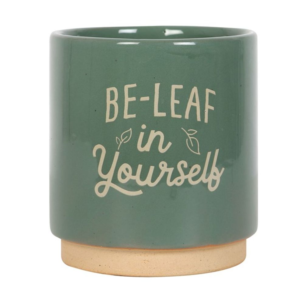 Green Be-Leaf in Yourself Plant Pot - Pots & Planters at Gift Moments