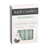 Pack of 12 Abundance Spell Candles - Candles at Gift Moments